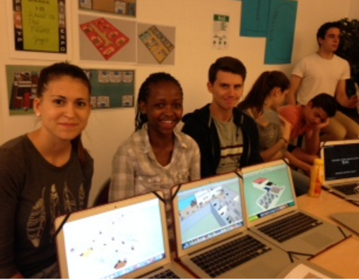  Jovanna, Dorothy and Nicko who made a design for the future school : IGUANA HIGH

