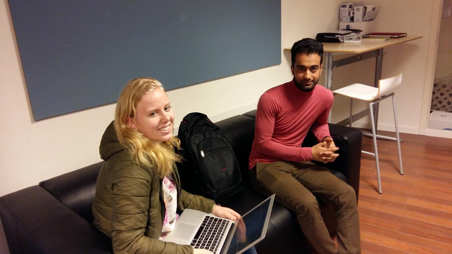 Our QQ editor Sophie and Shahram 