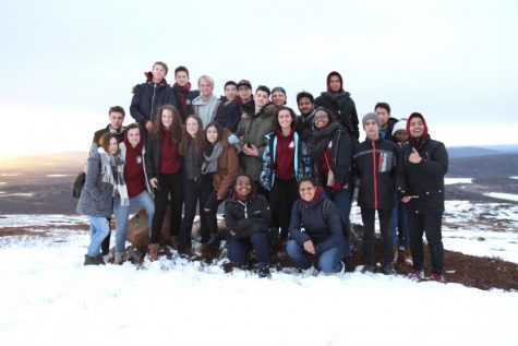 Graduates at 10.45PM in Kiruna - midnight sun walk