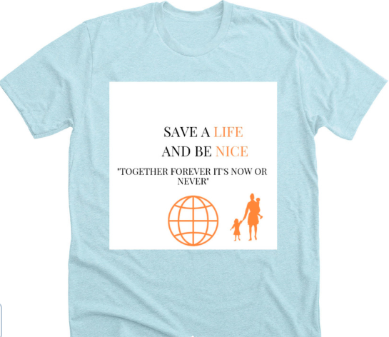 The T-shirt designed by grade 7